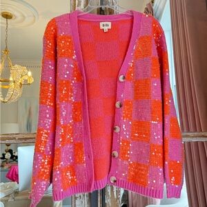 Pink and orange sweater